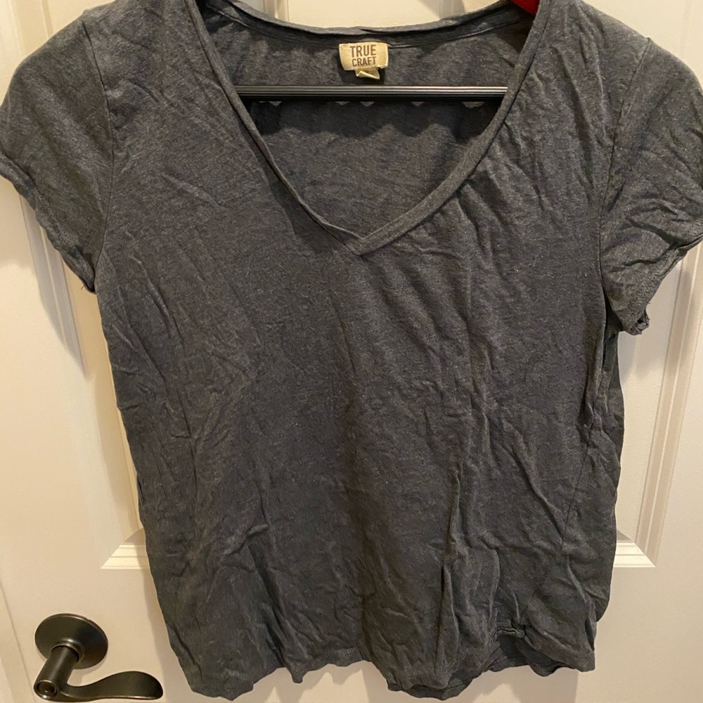 Gray v-neck